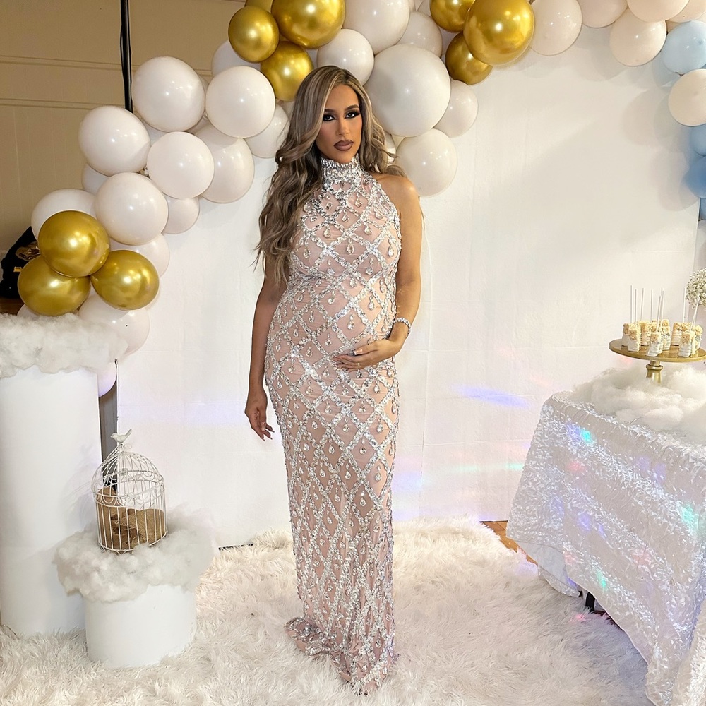 Silver Diamond Maxi Dress shopdenoa “Regal”